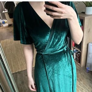 Baltic Born wrap velvet dress
